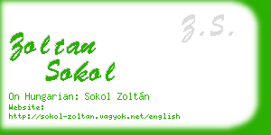zoltan sokol business card
